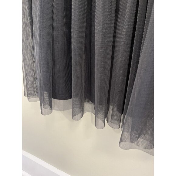 Matilda‎ Jane Womens Dress Size L Striped Tulle Sleeveless Red Gray - Picture 7 of 9